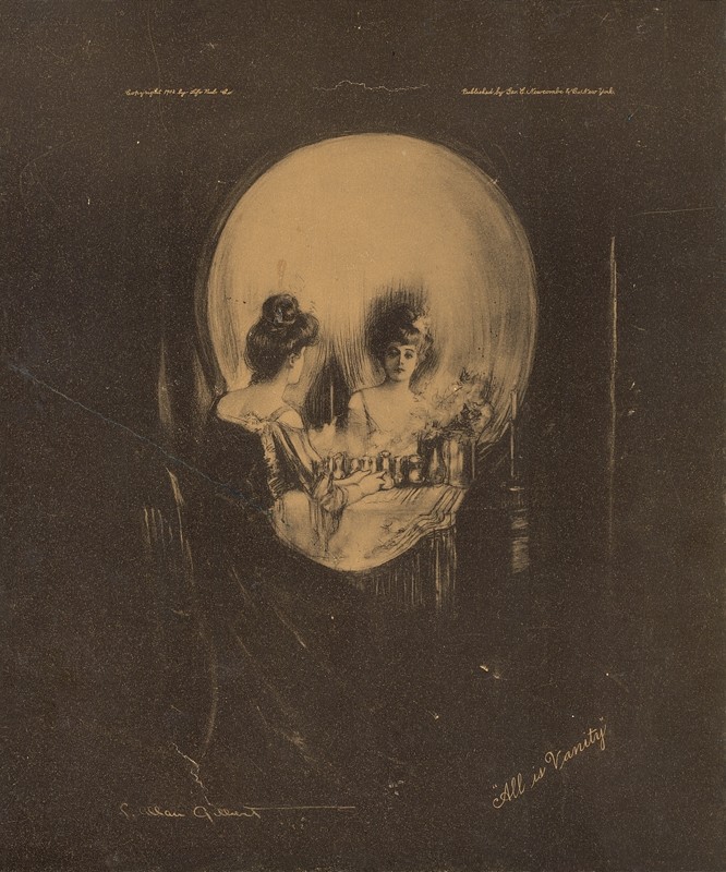 Kobieta przed lustrem-czaszka, sygn. MCh/H-998